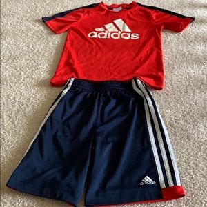 Adidas size 7 2pc short and top set, VGUC